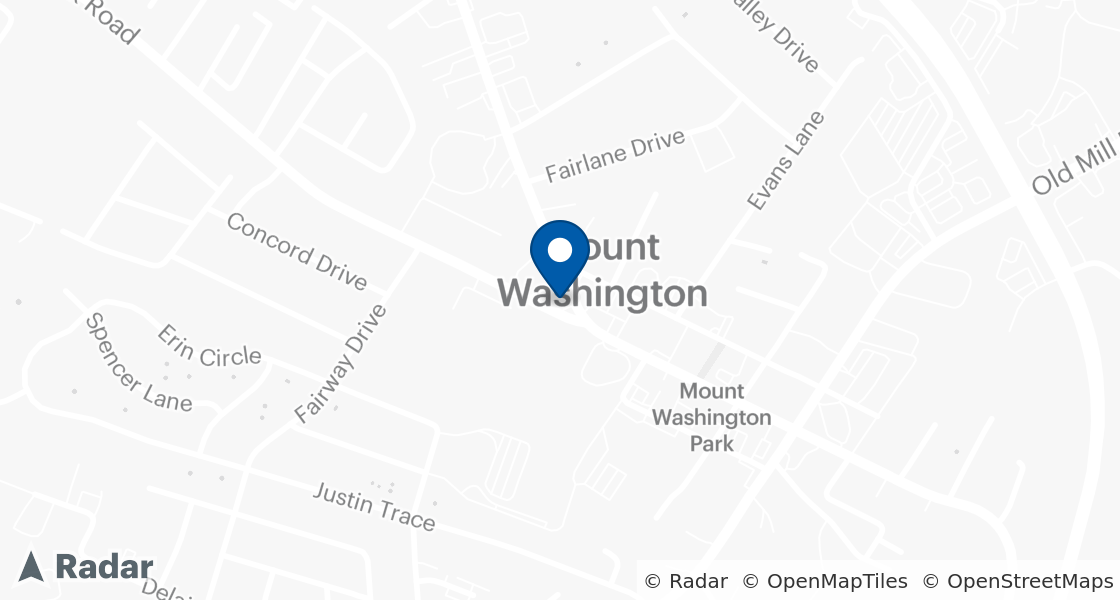 Map of Dairy Queen Location:: 405 N Bardstown Rd, Mount Washington, KY, 40047-7643